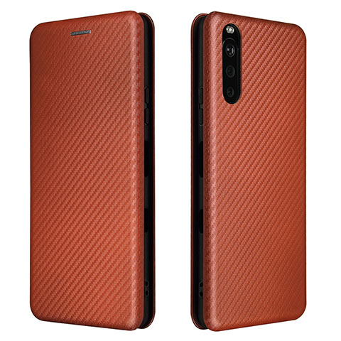 Funda de Cuero Cartera con Soporte Carcasa L04Z para Sony Xperia 10 III Lite Marron