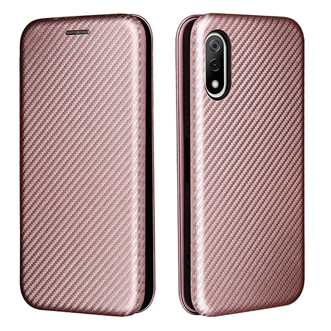 Funda de Cuero Cartera con Soporte Carcasa L04Z para Sony Xperia Ace II Oro Rosa