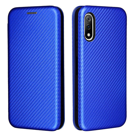 Funda de Cuero Cartera con Soporte Carcasa L04Z para Sony Xperia Ace II SO-41B Azul