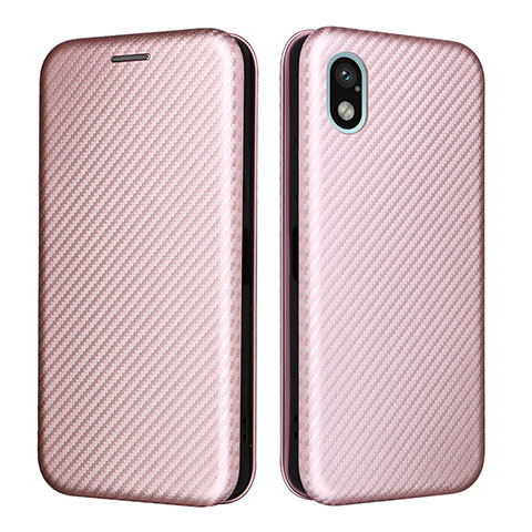 Funda de Cuero Cartera con Soporte Carcasa L04Z para Sony Xperia Ace III Oro Rosa