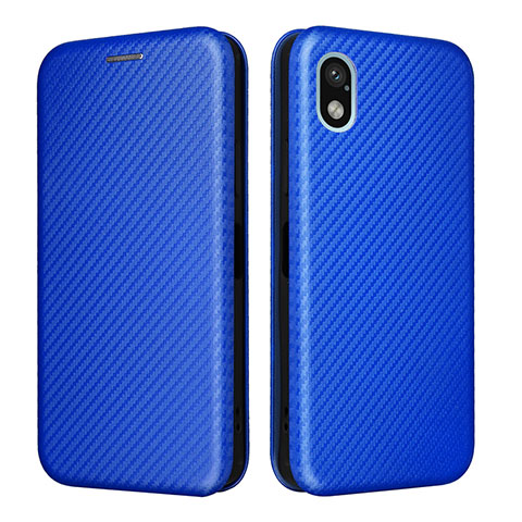 Funda de Cuero Cartera con Soporte Carcasa L04Z para Sony Xperia Ace III SO-53C Azul