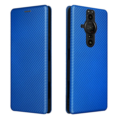 Funda de Cuero Cartera con Soporte Carcasa L04Z para Sony Xperia PRO-I Azul