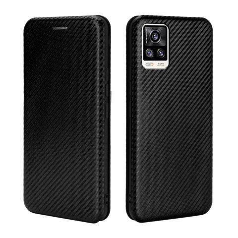 Funda de Cuero Cartera con Soporte Carcasa L04Z para Vivo V20 (2021) Negro