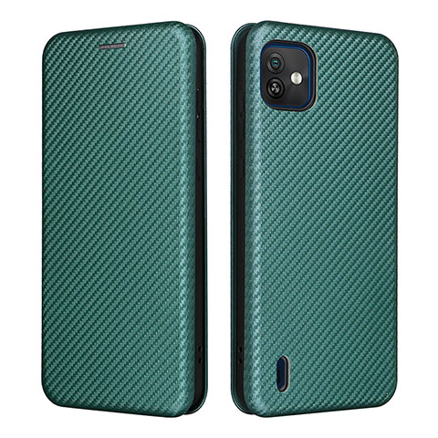 Funda de Cuero Cartera con Soporte Carcasa L04Z para Wiko Y82 Verde