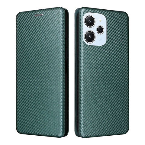 Funda de Cuero Cartera con Soporte Carcasa L04Z para Xiaomi Poco M6 Pro 5G Verde