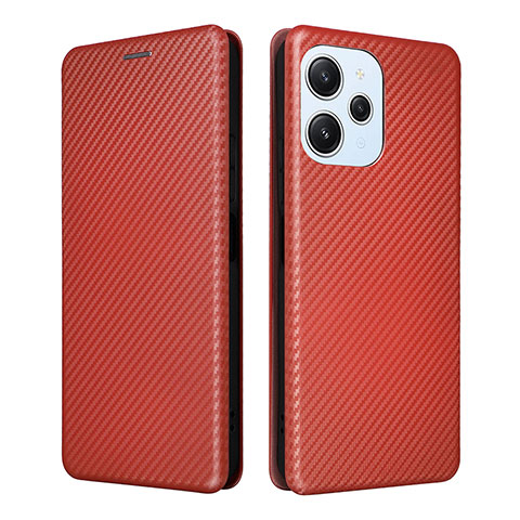 Funda de Cuero Cartera con Soporte Carcasa L04Z para Xiaomi Redmi Note 12R 5G Marron