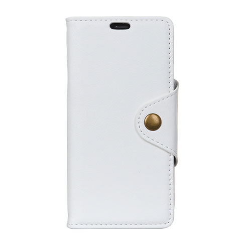 Funda de Cuero Cartera con Soporte Carcasa L05 para Alcatel 1X (2019) Blanco