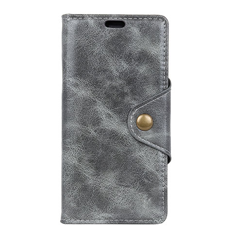 Funda de Cuero Cartera con Soporte Carcasa L05 para Asus Zenfone 5 ZE620KL Gris