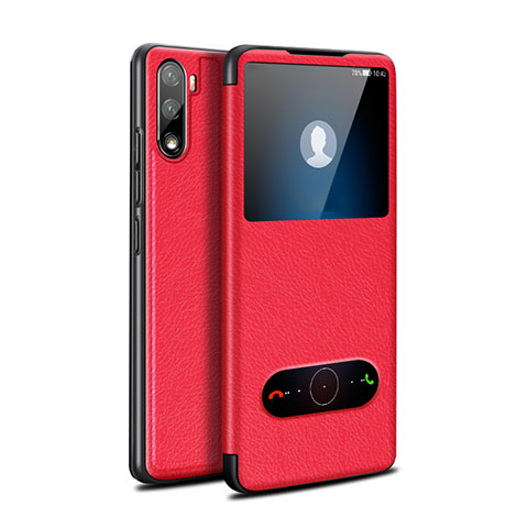 Funda de Cuero Cartera con Soporte Carcasa L05 para Huawei Mate 40 Lite 5G Rojo