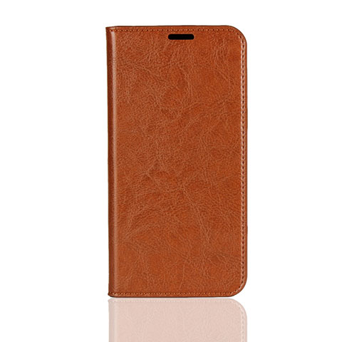 Funda de Cuero Cartera con Soporte Carcasa L05 para Huawei P Smart (2019) Naranja