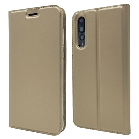 Funda de Cuero Cartera con Soporte Carcasa L05 para Huawei P20 Pro Oro