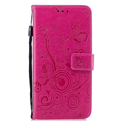 Funda de Cuero Cartera con Soporte Carcasa L05 para Huawei P30 Rosa Roja