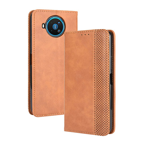 Funda de Cuero Cartera con Soporte Carcasa L05 para Nokia 8.3 5G Naranja