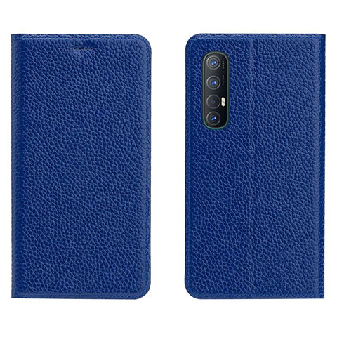 Funda de Cuero Cartera con Soporte Carcasa L05 para Oppo Find X2 Neo Azul