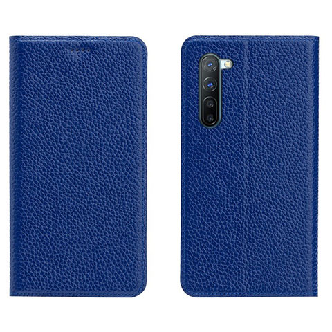 Funda de Cuero Cartera con Soporte Carcasa L05 para Oppo K7 5G Azul