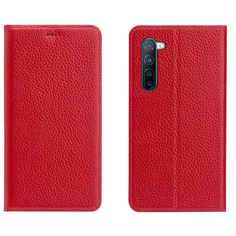 Funda de Cuero Cartera con Soporte Carcasa L05 para Oppo K7 5G Rojo