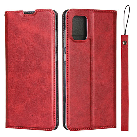 Funda de Cuero Cartera con Soporte Carcasa L05 para Samsung Galaxy A71 5G Rojo