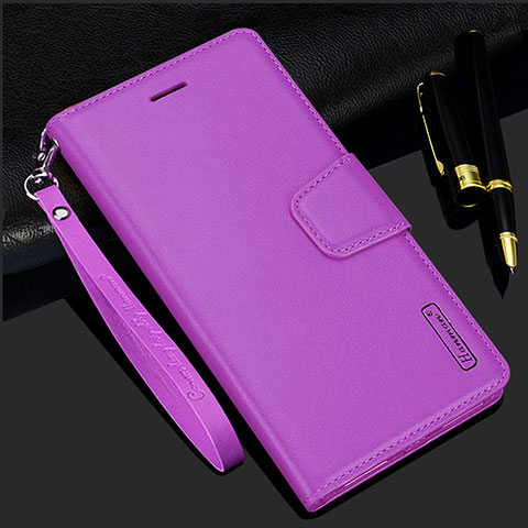 Funda de Cuero Cartera con Soporte Carcasa L05 para Samsung Galaxy S22 Plus 5G Morado