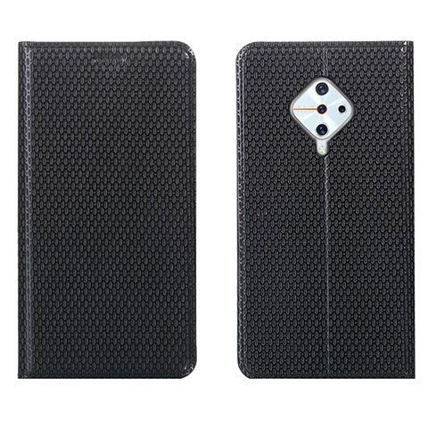 Funda de Cuero Cartera con Soporte Carcasa L05 para Vivo X50 Lite Negro