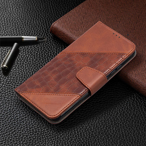 Funda de Cuero Cartera con Soporte Carcasa L05 para Xiaomi POCO C3 Marron