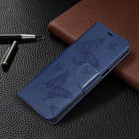 Funda de Cuero Cartera con Soporte Carcasa L05 para Xiaomi Poco M2 Pro Azul