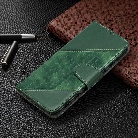 Funda de Cuero Cartera con Soporte Carcasa L05 para Xiaomi Redmi 10A 4G Verde