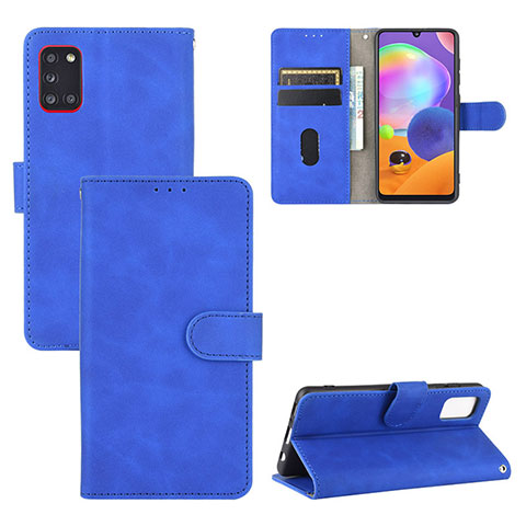 Funda de Cuero Cartera con Soporte Carcasa L05Z para Samsung Galaxy A31 Azul