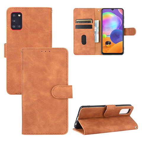 Funda de Cuero Cartera con Soporte Carcasa L05Z para Samsung Galaxy A31 Marron