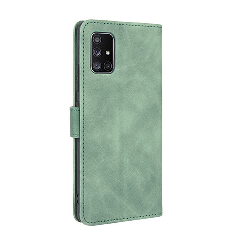 Funda de Cuero Cartera con Soporte Carcasa L05Z para Samsung Galaxy A51 5G Verde