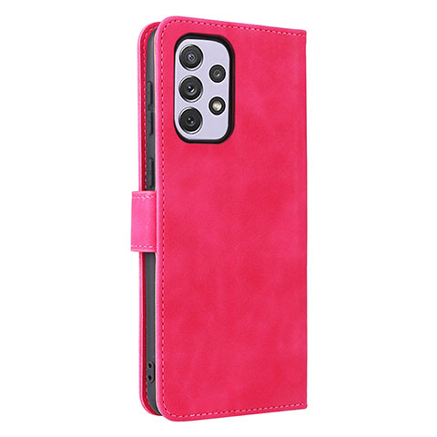 Funda de Cuero Cartera con Soporte Carcasa L05Z para Samsung Galaxy A73 5G Rosa Roja