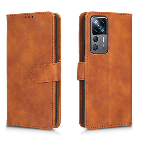 Funda de Cuero Cartera con Soporte Carcasa L05Z para Xiaomi Mi 12T Pro 5G Marron