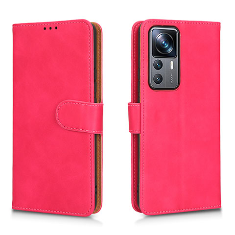 Funda de Cuero Cartera con Soporte Carcasa L05Z para Xiaomi Redmi K50 Ultra 5G Rosa Roja