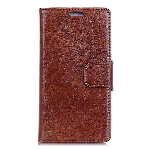 Funda de Cuero Cartera con Soporte Carcasa L06 para Alcatel 1X (2019) Marron