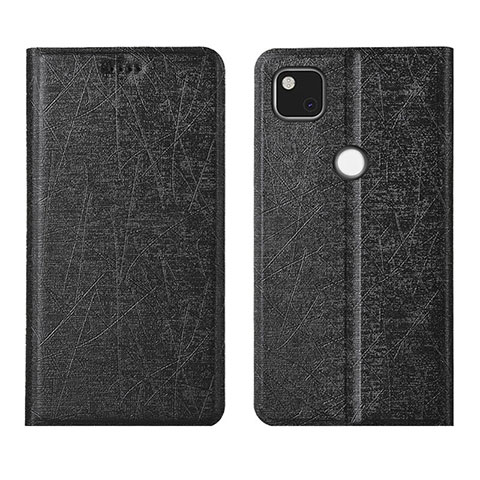 Funda de Cuero Cartera con Soporte Carcasa L06 para Google Pixel 4a Negro