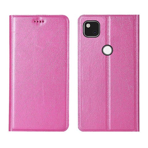 Funda de Cuero Cartera con Soporte Carcasa L06 para Google Pixel 4a Rosa