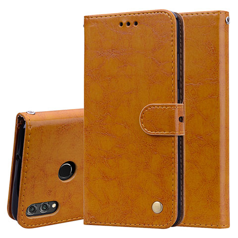 Funda de Cuero Cartera con Soporte Carcasa L06 para Huawei Honor V10 Lite Naranja