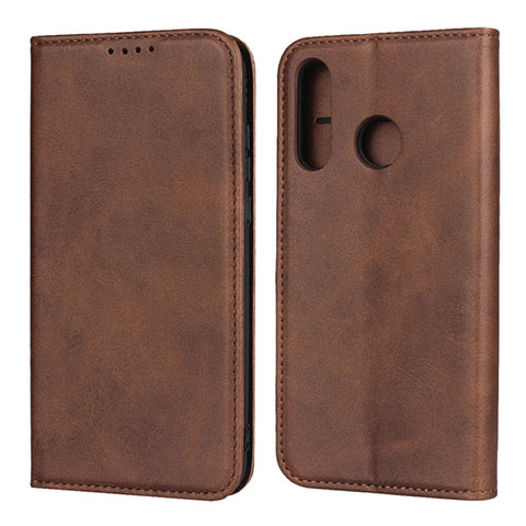 Funda de Cuero Cartera con Soporte Carcasa L06 para Huawei Nova 4e Marron