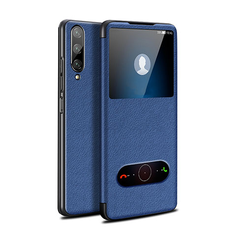 Funda de Cuero Cartera con Soporte Carcasa L06 para Huawei P Smart Pro (2019) Azul