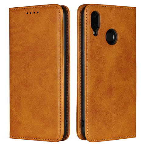 Funda de Cuero Cartera con Soporte Carcasa L06 para Huawei P20 Lite Naranja