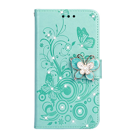 Funda de Cuero Cartera con Soporte Carcasa L06 para Huawei P30 Cian