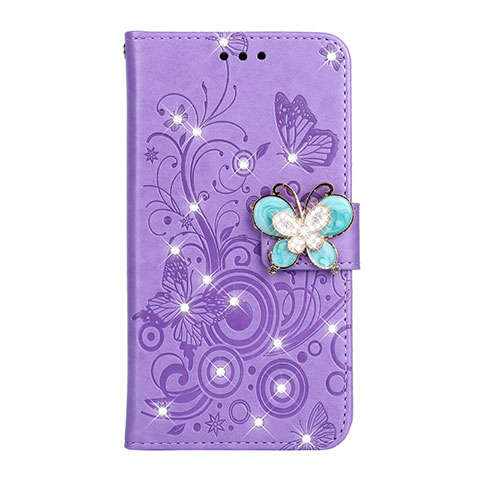 Funda de Cuero Cartera con Soporte Carcasa L06 para Huawei P30 Morado