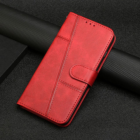 Funda de Cuero Cartera con Soporte Carcasa L06 para Motorola Moto Edge 20 Pro 5G Rojo