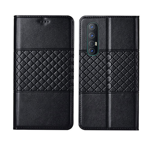 Funda de Cuero Cartera con Soporte Carcasa L06 para Oppo Reno3 Pro Negro