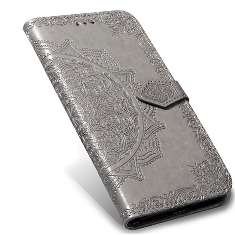 Funda de Cuero Cartera con Soporte Carcasa L06 para Realme 6 Pro Gris