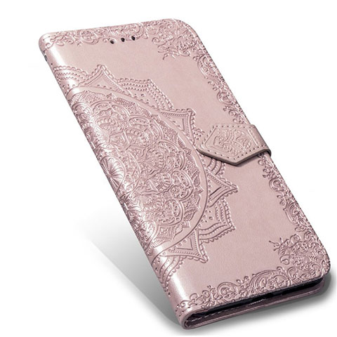 Funda de Cuero Cartera con Soporte Carcasa L06 para Realme 6 Pro Oro Rosa