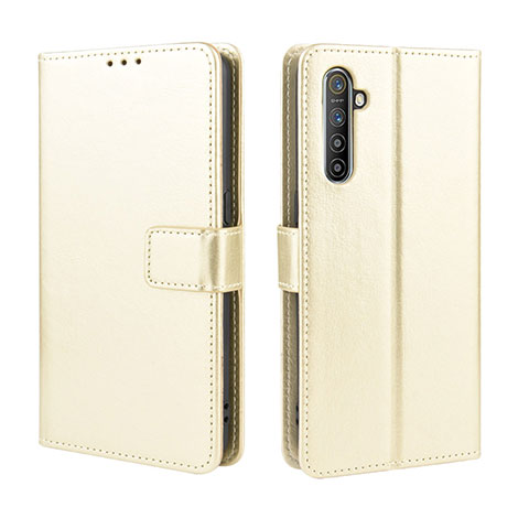 Funda de Cuero Cartera con Soporte Carcasa L06 para Realme X2 Oro