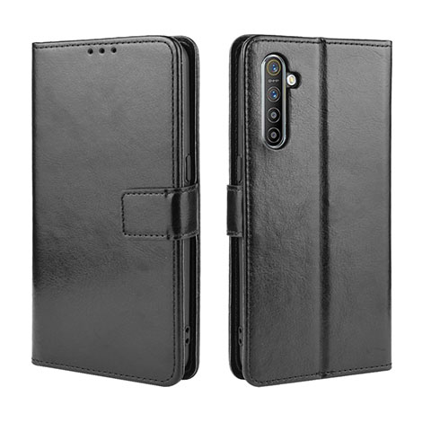 Funda de Cuero Cartera con Soporte Carcasa L06 para Realme XT Negro