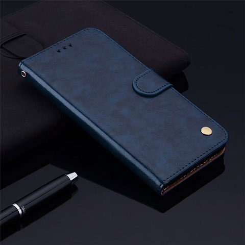 Funda de Cuero Cartera con Soporte Carcasa L06 para Samsung Galaxy M21s Azul