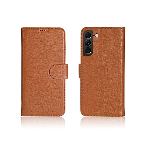 Funda de Cuero Cartera con Soporte Carcasa L06 para Samsung Galaxy S25 Plus 5G Marron