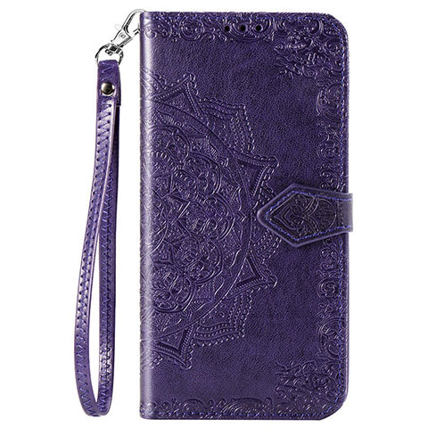 Funda de Cuero Cartera con Soporte Carcasa L06 para Vivo V20 Pro 5G Morado